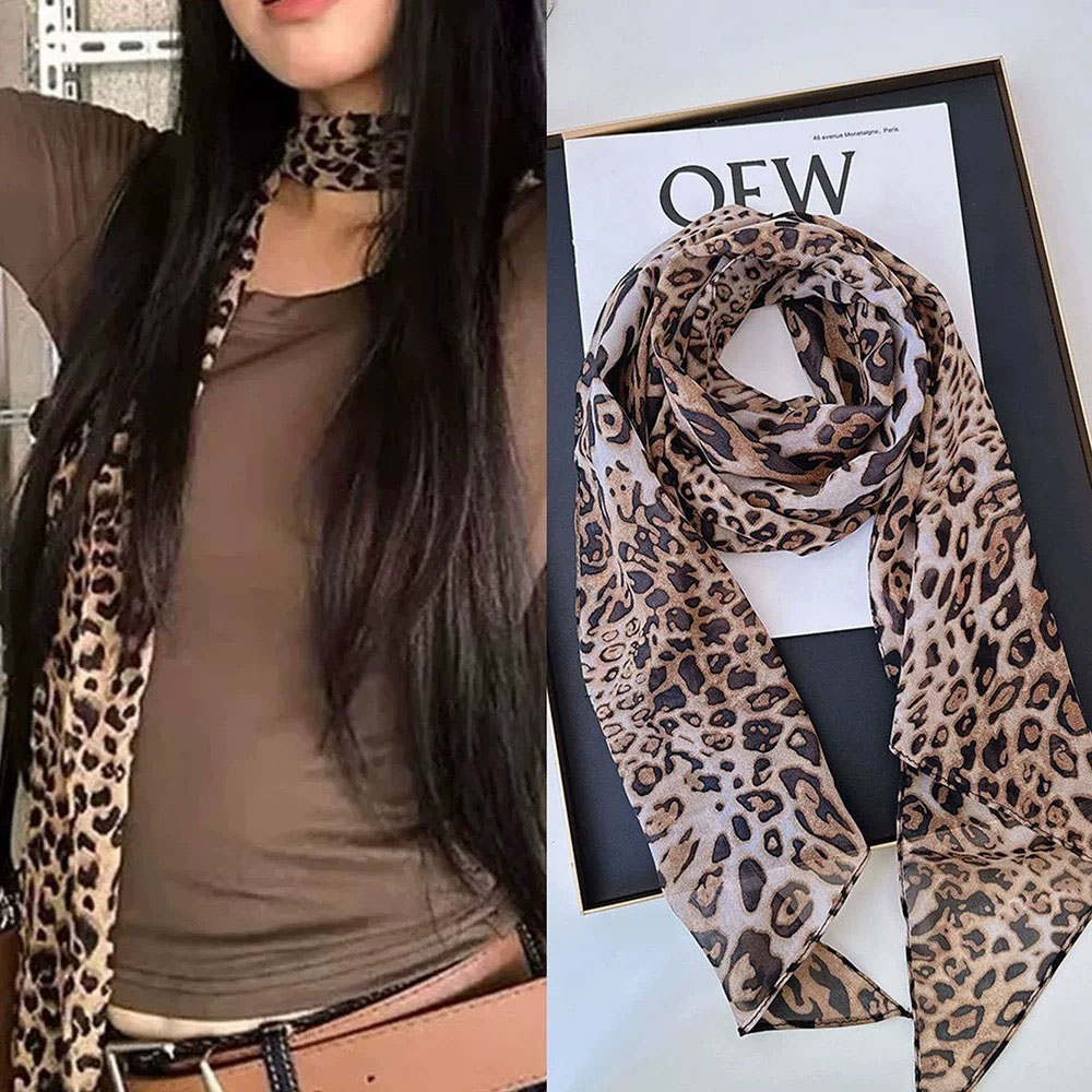 Леопардовый маленький длинный  – обзор и цена Ascot Neck Scarf