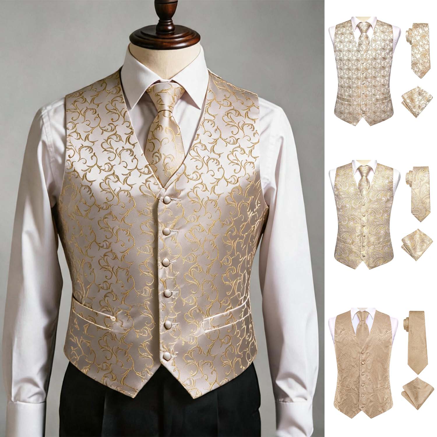 Мужской костюм-тройка Apricot: – обзор и цена Pocket Square Set